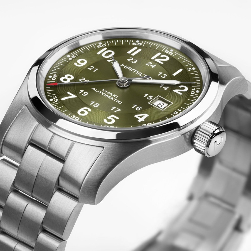 Reloj Hamilton Khaki Field Auto H70605160 | Automático 80 h reserva, esfera verde | Joyería Bellido