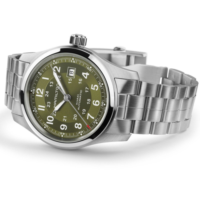 Reloj Hamilton Khaki Field Auto H70605160 | Automático 80 h reserva, esfera verde | Joyería Bellido