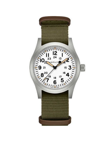 Reloj Hamilton Khaki Field Mechanical H69529913 | Mecánico 42 mm clásica esfera blanca | Joyería Bellido