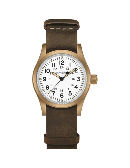 Reloj Hamilton Khaki Field Mechanical Bronze H69459510 | Mecánico 38 mm bronce y piel | Joyería Bellido