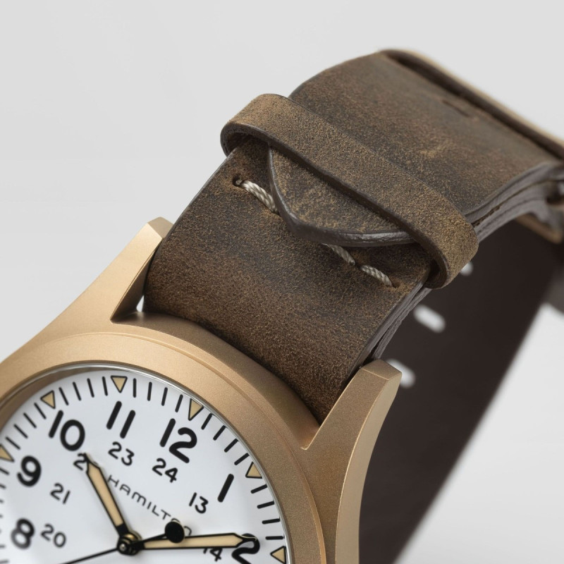 Reloj Hamilton Khaki Field Mechanical Bronze H69459510 | Mecánico 38 mm bronce y piel | Joyería Bellido