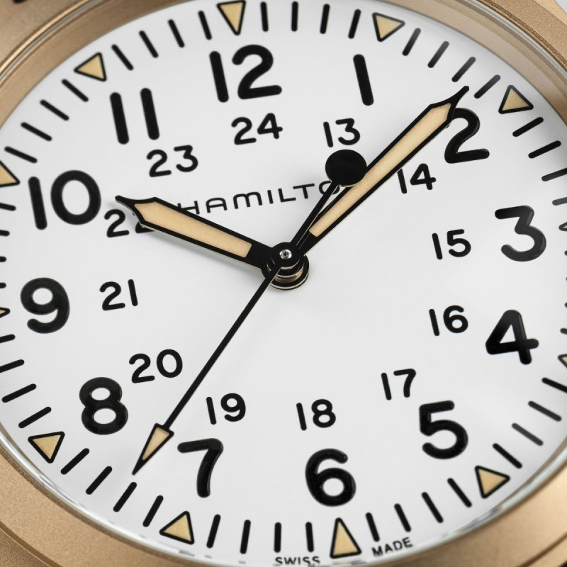 Reloj Hamilton Khaki Field Mechanical Bronze H69459510 | Mecánico 38 mm bronce y piel | Joyería Bellido