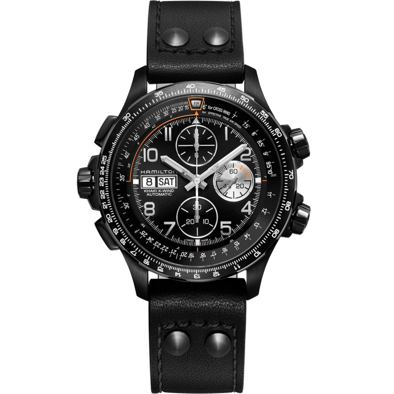 Reloj Hamilton Khaki X-Wind H77736733 | Cronógrafo automático 45 mm piloto | Joyería Bellido