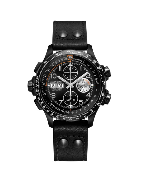 Reloj Hamilton Khaki X-Wind H77736733 | Cronógrafo automático 45 mm piloto | Joyería Bellido