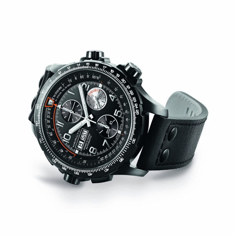 Reloj Hamilton Khaki X-Wind H77736733 | Cronógrafo automático 45 mm piloto | Joyería Bellido
