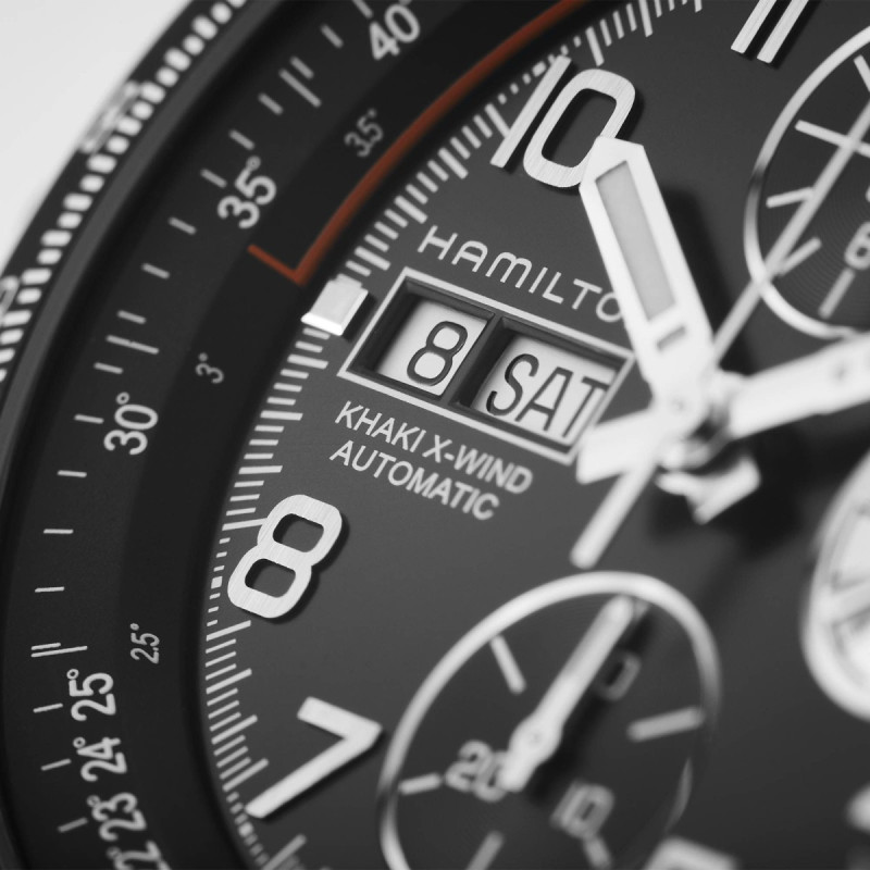 Reloj Hamilton Khaki X-Wind H77736733 | Cronógrafo automático 45 mm piloto | Joyería Bellido