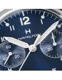 Reloj Hamilton Khaki Aviation Pilot Pioneer Mechanical Chronograph H76409140 | Cronógrafo mecánico azul y caja acero | Joyería B