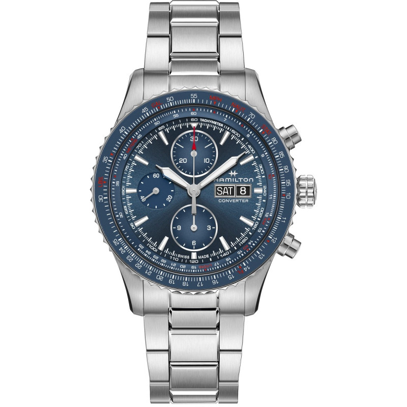Reloj Hamilton Khaki Aviation Converter Auto Chrono H76746140 | Cronógrafo automático azul  | Joyería Bellido