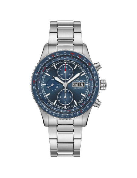 Reloj Hamilton Khaki Aviation Converter Auto Chrono H76746140 | Cronógrafo automático azul  | Joyería Bellido