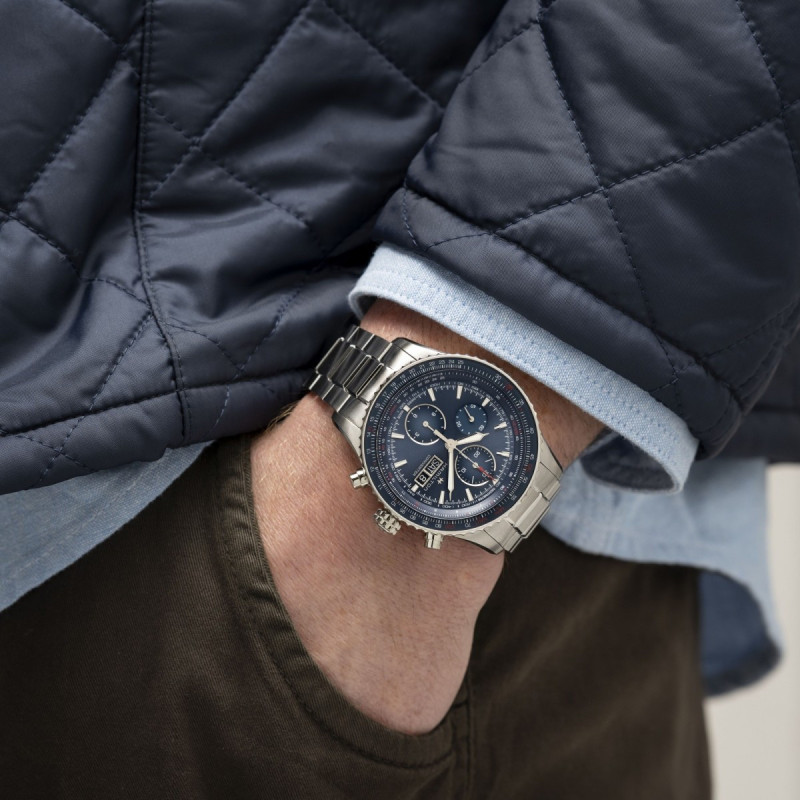 Reloj Hamilton Khaki Aviation Converter Auto Chrono H76746140 | Cronógrafo automático azul  | Joyería Bellido