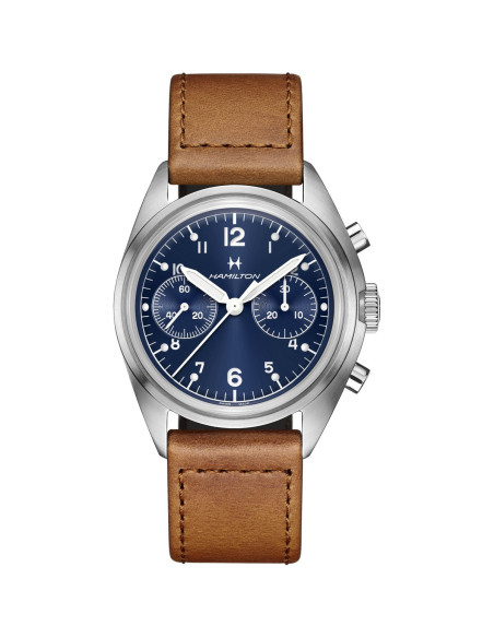 Reloj Hamilton Khaki Pilot Pioneer H76409540 | Mecánico cronógrafo azul 40 mm | Joyería Bellido