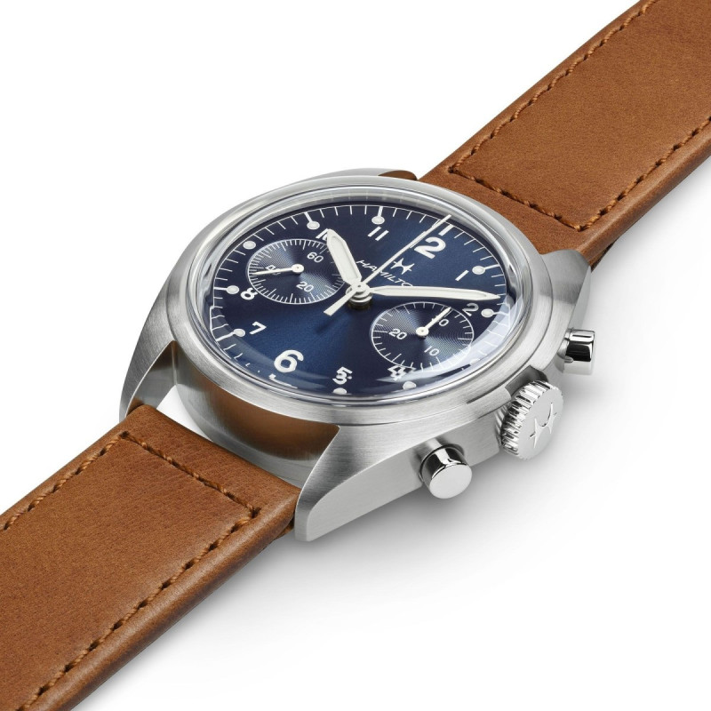Reloj Hamilton Khaki Pilot Pioneer H76409540 | Mecánico cronógrafo azul 40 mm | Joyería Bellido