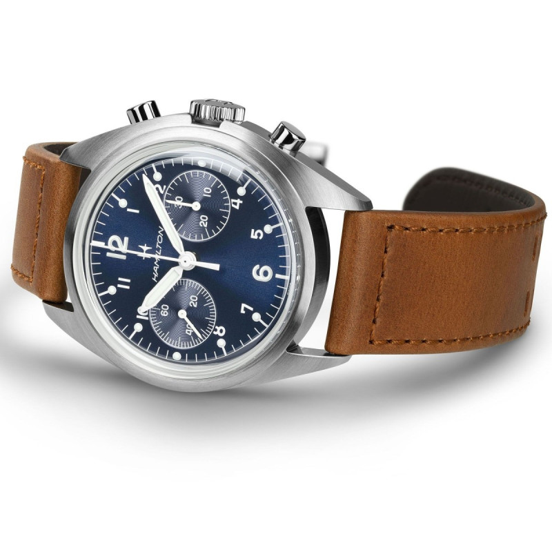 Reloj Hamilton Khaki Pilot Pioneer H76409540 | Mecánico cronógrafo azul 40 mm | Joyería Bellido