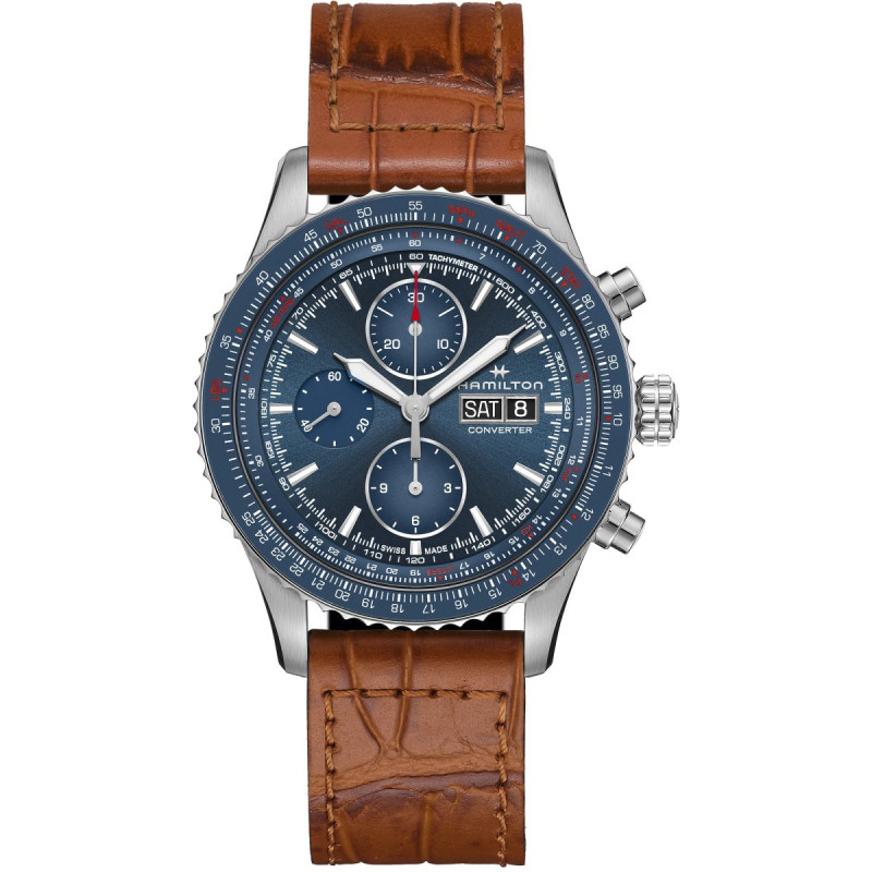 Reloj Hamilton Khaki Aviation Converter Auto Chrono H76746540 | Cronógrafo automático azul 44 mm | Joyería Bellido