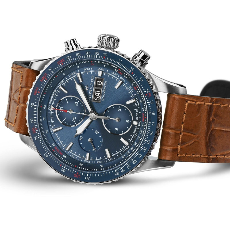 Reloj Hamilton Khaki Aviation Converter Auto Chrono H76746540 | Cronógrafo automático azul 44 mm | Joyería Bellido