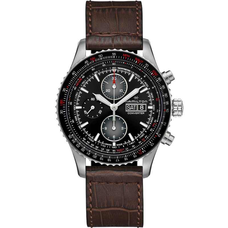 Reloj Hamilton Khaki Aviation Converter Auto Chrono H76726530 | Cronógrafo automático 44 mm piloto | Joyería Bellido
