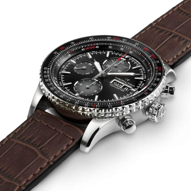 Reloj Hamilton Khaki Aviation Converter Auto Chrono H76726530 | Cronógrafo automático 44 mm piloto | Joyería Bellido