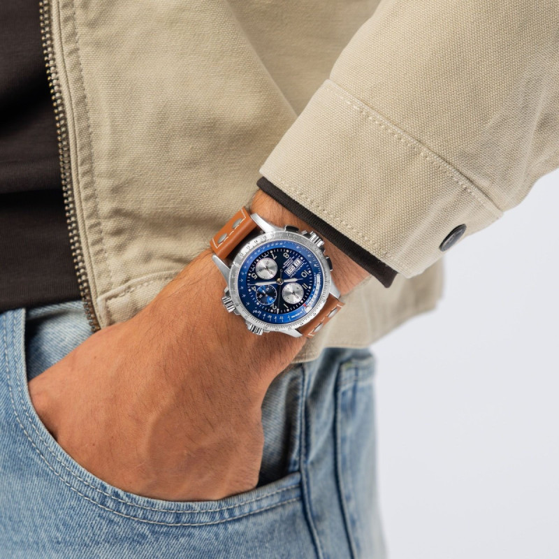 Reloj Hamilton Khaki Aviation X-Wind Auto Chrono H77506540 | Cronógrafo automático esfera azul 44 mm | Joyería Bellido