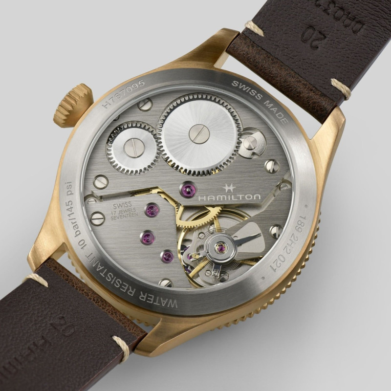 Reloj Hamilton Khaki Aviation Pilot Pioneer Bronze H76709530 | Mecánico 43 mm caja bronce | Joyería Bellido