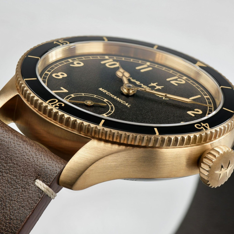 Reloj Hamilton Khaki Aviation Pilot Pioneer Bronze H76709530 | Mecánico 43 mm caja bronce | Joyería Bellido