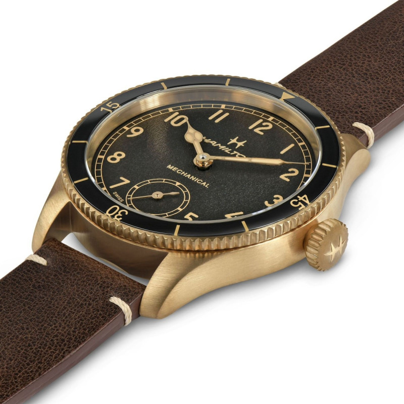 Reloj Hamilton Khaki Aviation Pilot Pioneer Bronze H76709530 | Mecánico 43 mm caja bronce | Joyería Bellido