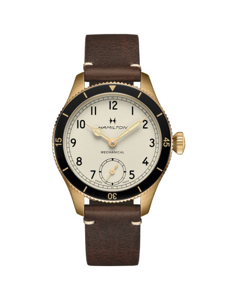 Reloj Hamilton Khaki Aviation Pilot Pioneer Bronce 43 mm H76709510  | Mecánico 50 h Reserva | Joyería Bellido