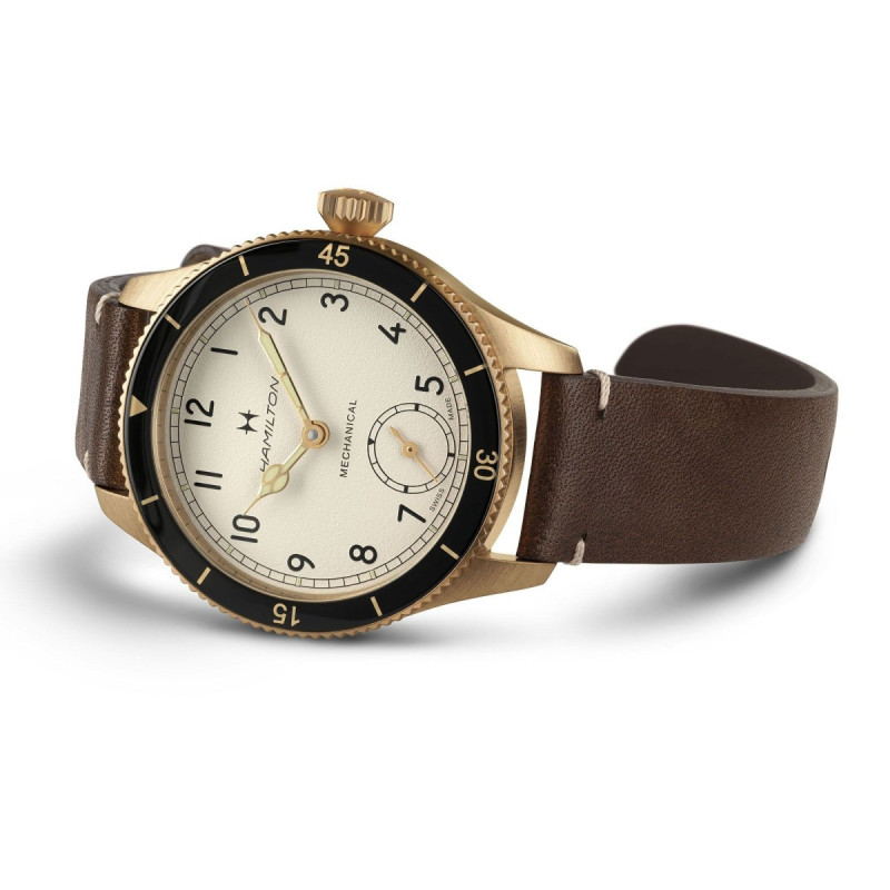 Reloj Hamilton Khaki Aviation Pilot Pioneer Bronce 43 mm H76709510  | Mecánico 50 h Reserva | Joyería Bellido