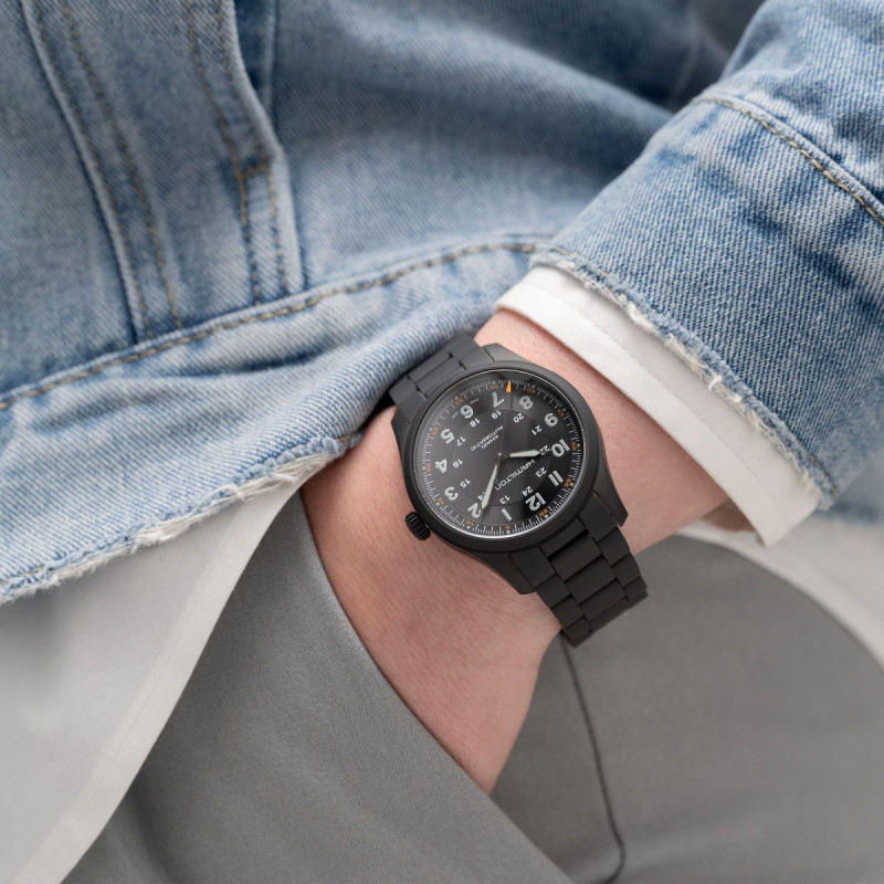 Reloj Hamilton Khaki Field Titanium H70665130 | Automático titanio negro 42 mm | Joyería Bellido