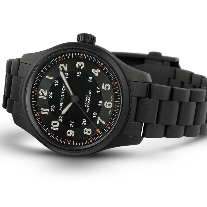 Reloj Hamilton Khaki Field Titanium H70665130 | Automático titanio negro 42 mm | Joyería Bellido