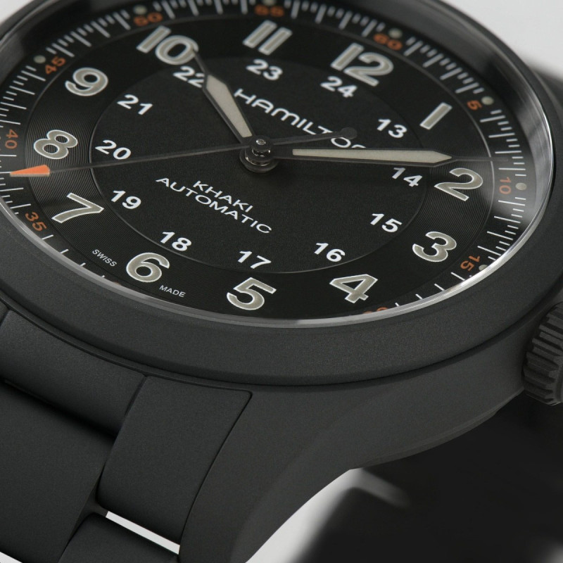 Reloj Hamilton Khaki Field Titanium H70215130 | Automático 38 mm titanio negro | Joyería Bellido