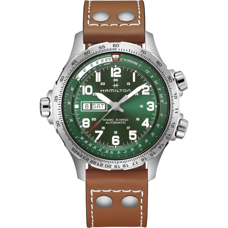 Reloj Hamilton Khaki X-Wind H77735560 | Automático piloto 45 mm día y fecha | Joyería Bellido