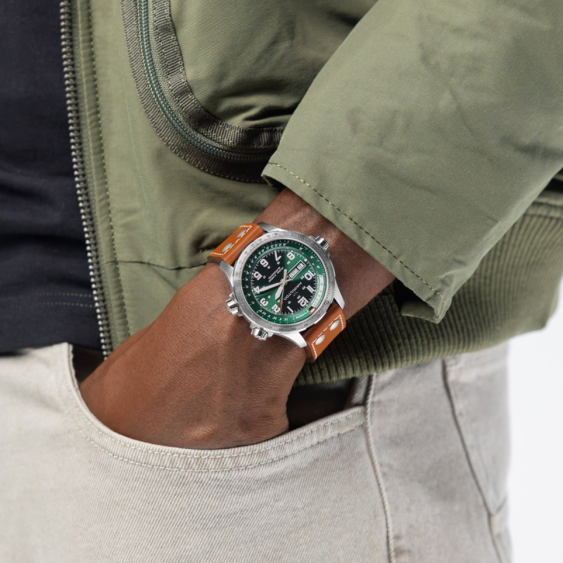 Reloj Hamilton Khaki X-Wind H77735560 | Automático piloto 45 mm día y fecha | Joyería Bellido