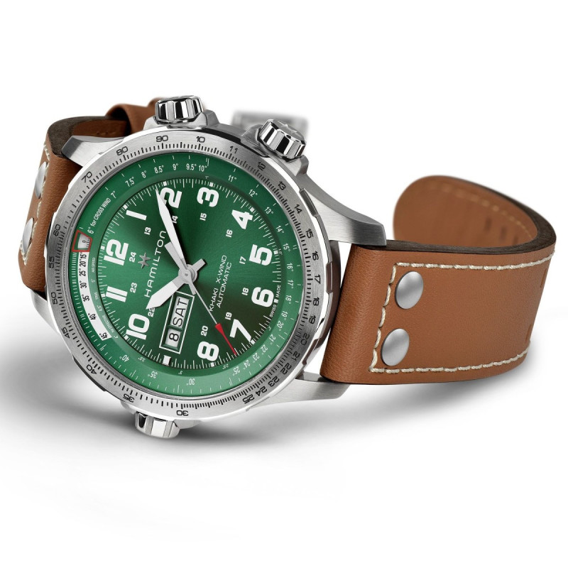 Reloj Hamilton Khaki X-Wind H77735560 | Automático piloto 45 mm día y fecha | Joyería Bellido