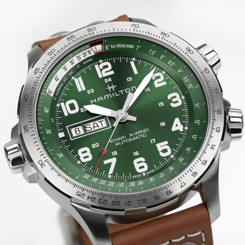 Reloj Hamilton Khaki X-Wind H77735560 | Automático piloto 45 mm día y fecha | Joyería Bellido