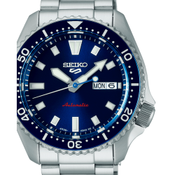 Seiko 5 Sports SKX Street Style Auto 42 mm Esfera azul Brazalete de acero SRPL83K1 - 3