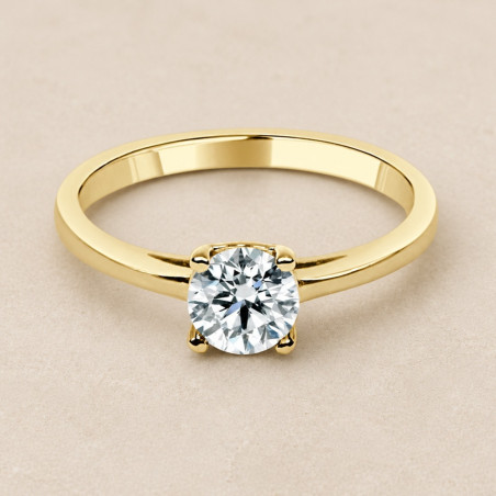 Solitario oro amarillo · diamante de laboratorio 0,50 ct