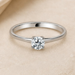 Solitario oro blanco · diamante de laboratorio 0,30 ct