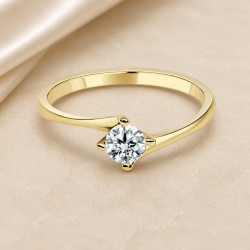 Solitario oro amarillo · diamante de laboratorio 0,30 ct