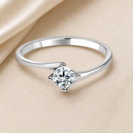 Solitario oro blanco · diamante de laboratorio 0,30 ct
