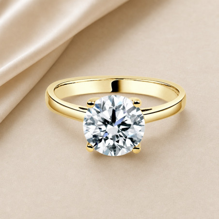 Solitario oro amarillo de cuatro garras · diamante natural 2,00 ct | Joyería Bellido