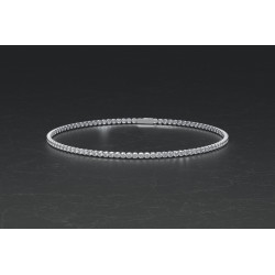 Pulsera rivière 1,5 ct, diamantes de laboratorio y oro blanco 18K