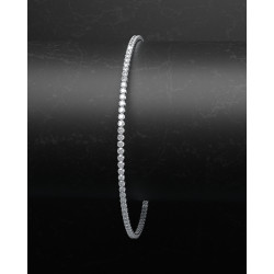Pulsera rivière 1,5 ct, diamantes de laboratorio y oro blanco 18K