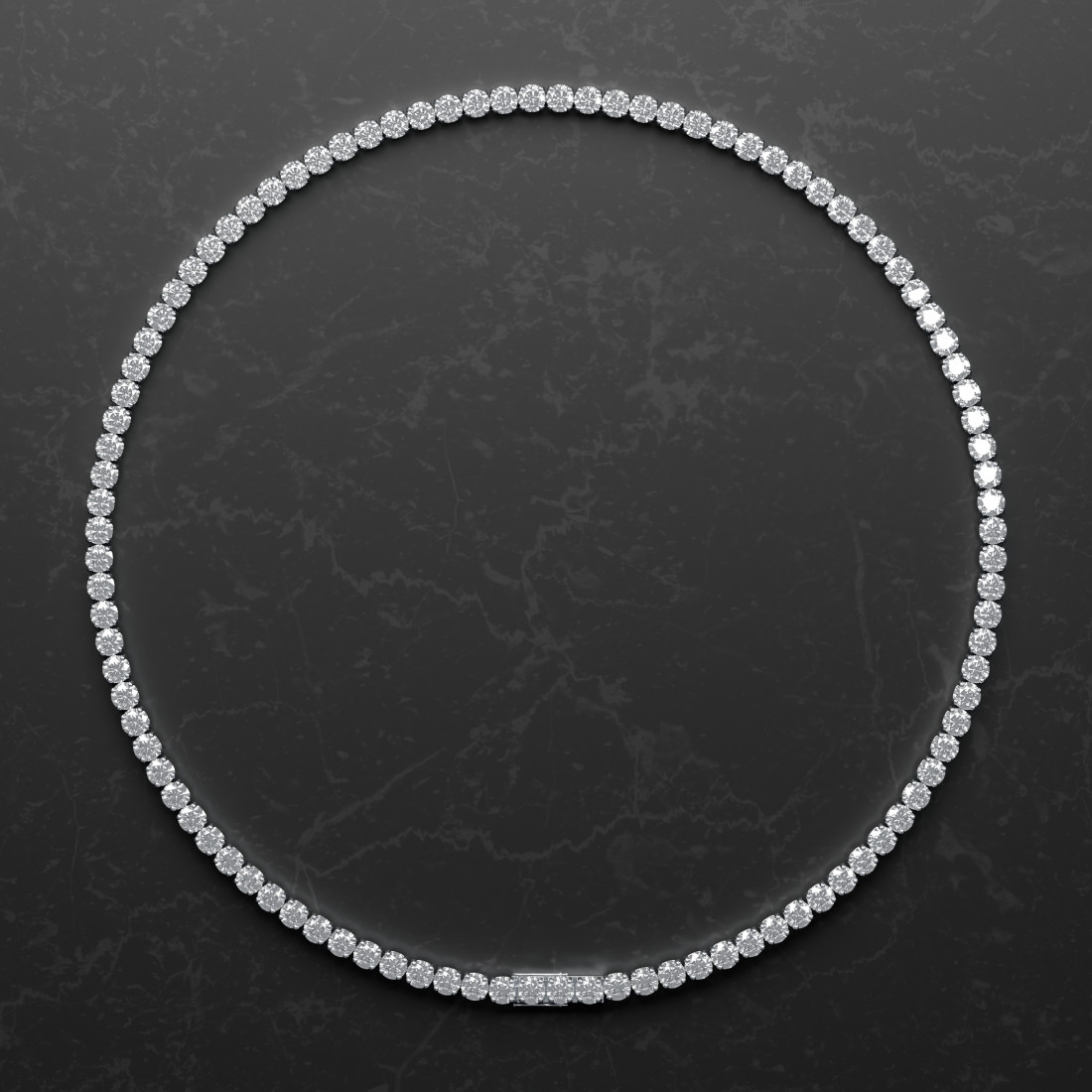 Pulsera rivière 1,5 ct, diamantes de laboratorio y oro blanco 18K