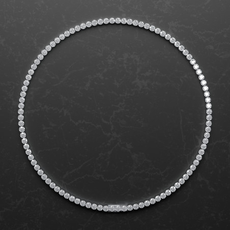 Pulsera rivière 1,5 ct, diamantes de laboratorio y oro blanco 18K