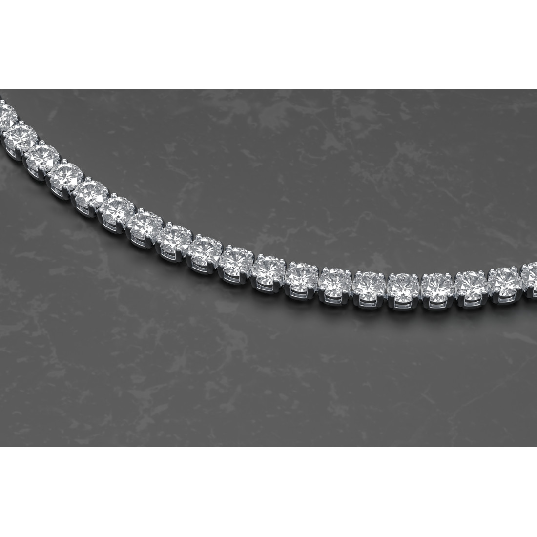 Pulsera rivière 1,5 ct, diamantes de laboratorio y oro blanco 18K