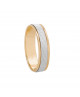 Alianza Bicolor Oro 18K 4mm Interior plano | Joyería B&Couple