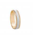 Alianza Bicolor Oro 18K 4mm Interior plano | Joyería B&Couple