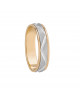 Alianza Bicolor Oro 18K de 5mm Interior plano | Joyería B&Couple