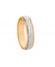 Alianza Bicolor Oro 18K de 5mm Interior plano | Joyería B&Couple