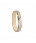 Alianza Bicolor Oro 18K de 4mm Interior plano | Joyería B&Couple by Bellido